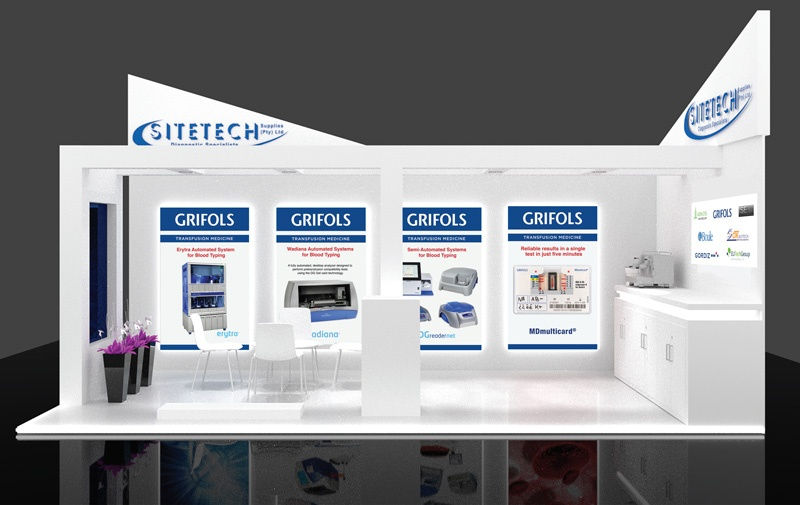 Rendering of Sitech Exhibition Stand - 4 x 10 sq metres